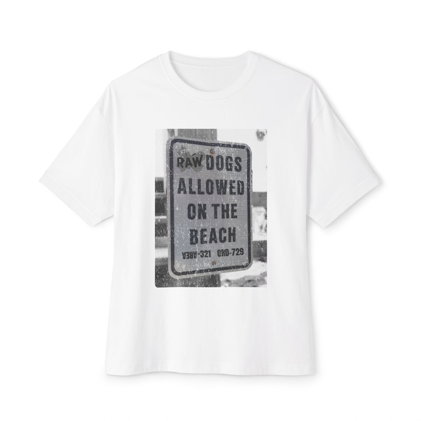 AREA321 "RAW DOGS" City Ordnance Unisex Oversized Boxy Tee