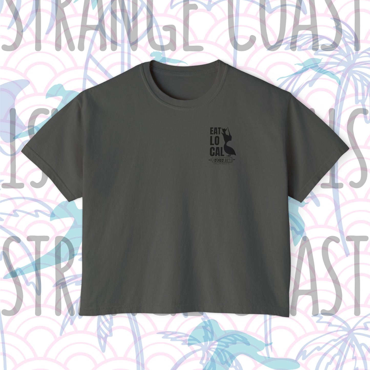 AREA321 "EAT LOCAL" Satellite Beach Women's Boxy Fit Shirt