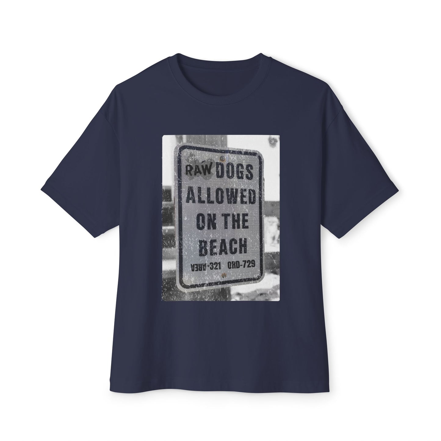 AREA321 "RAW DOGS" City Ordnance Unisex Oversized Boxy Tee