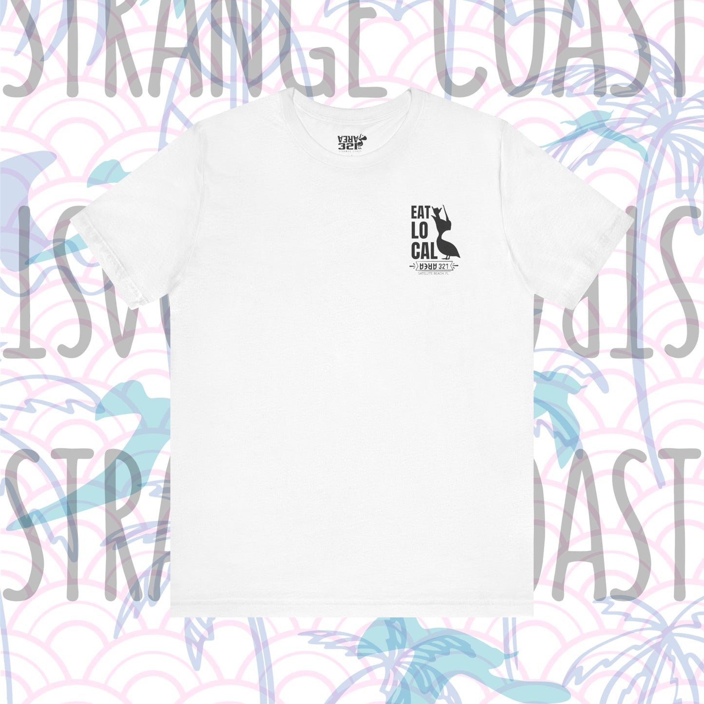 EAT LOCAL Satellite Beach Pelican Shirt