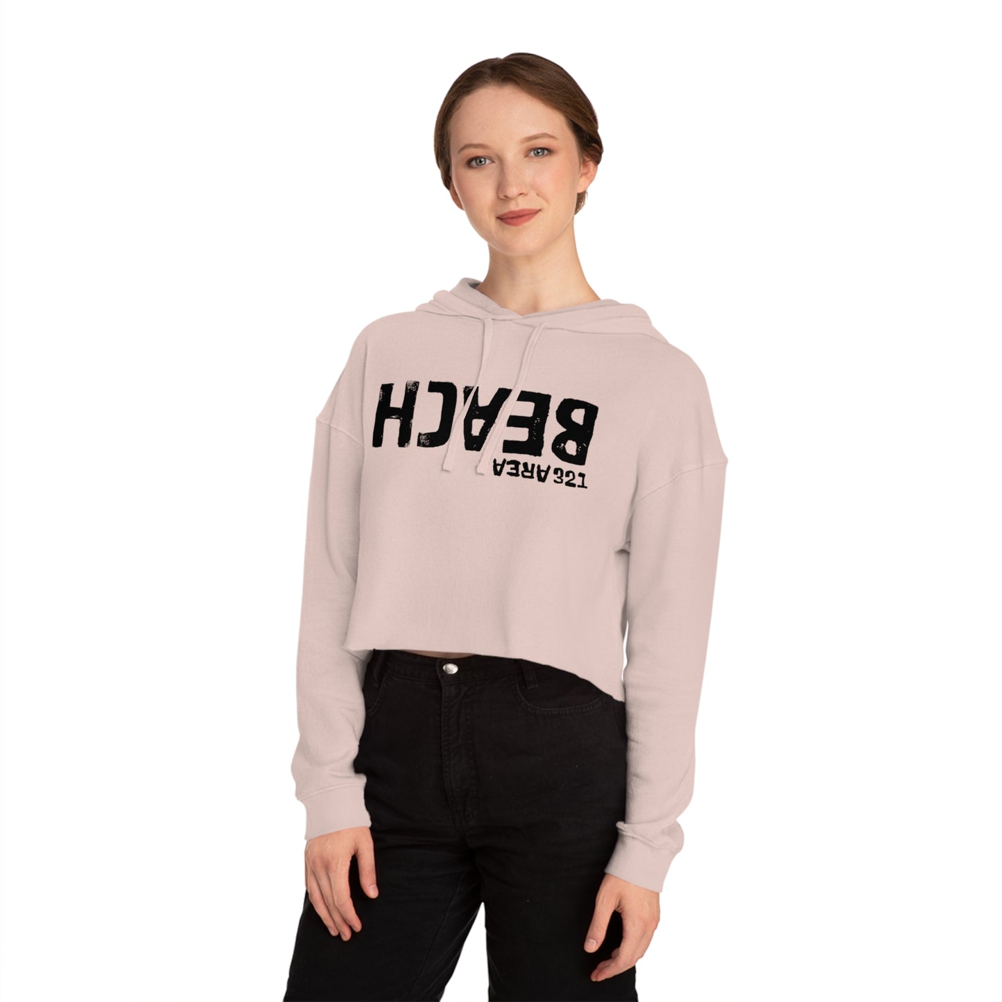 AREA321 "Beach" FLipside Cropped Hoodie