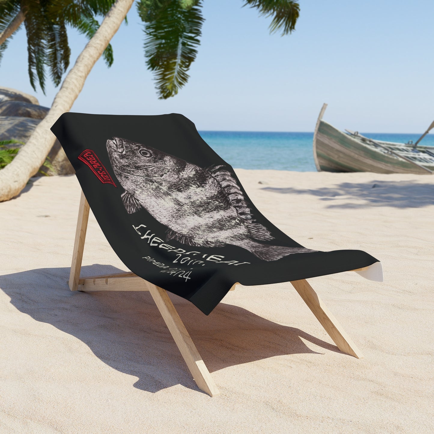 AREA321 "Catch of the Day" Sheepshead Beach Towel