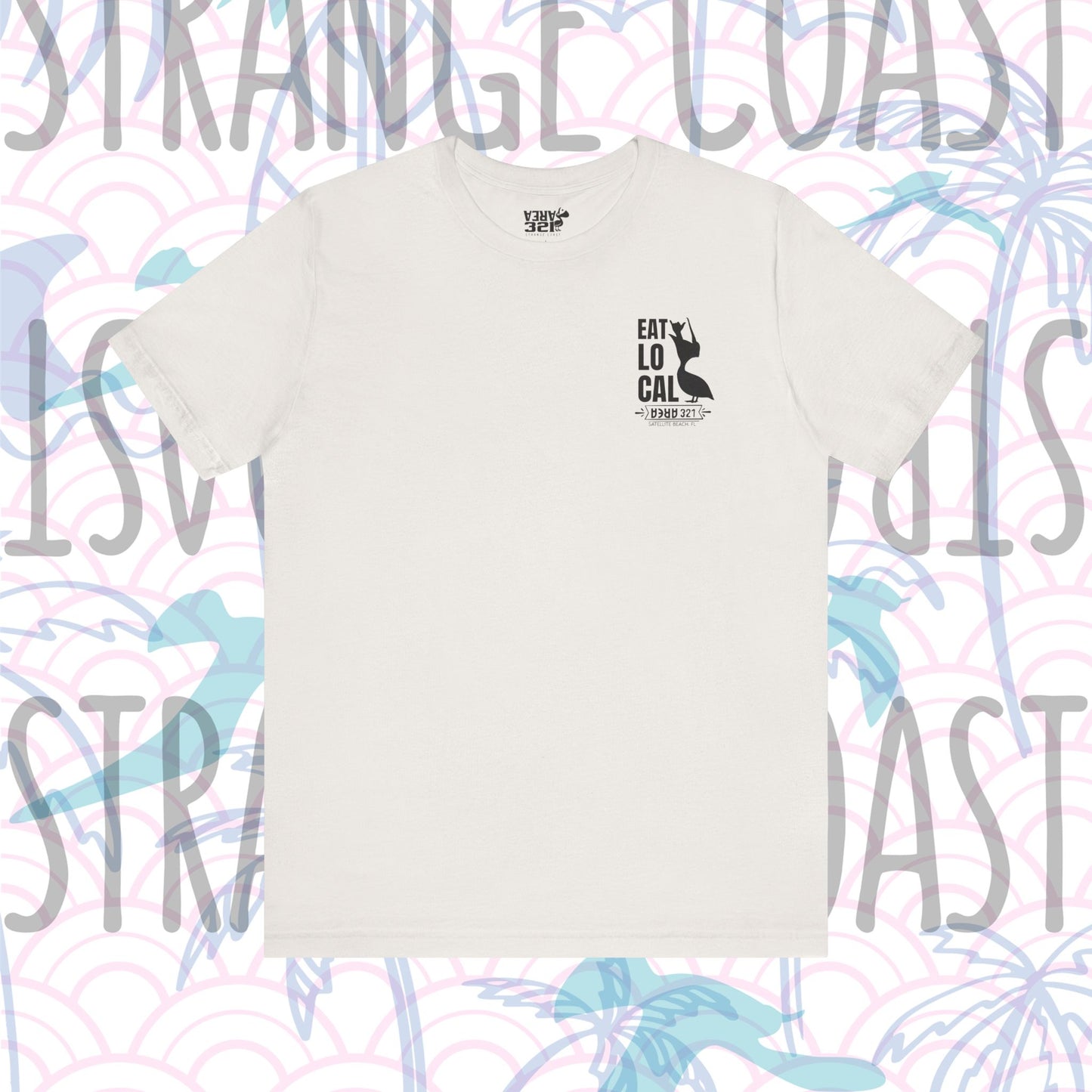 EAT LOCAL Satellite Beach Pelican Shirt