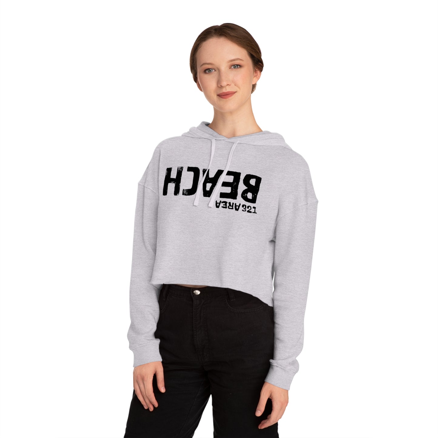 AREA321 "Beach" FLipside Cropped Hoodie