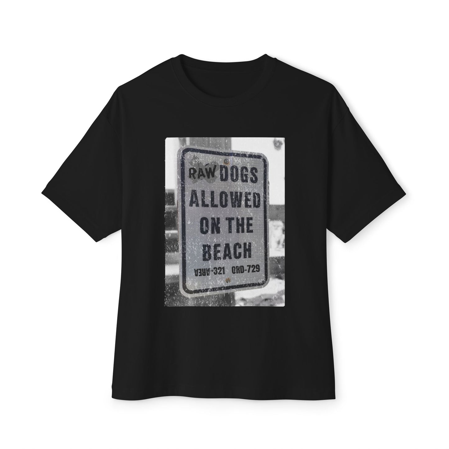 AREA321 "RAW DOGS" City Ordnance Unisex Oversized Boxy Tee