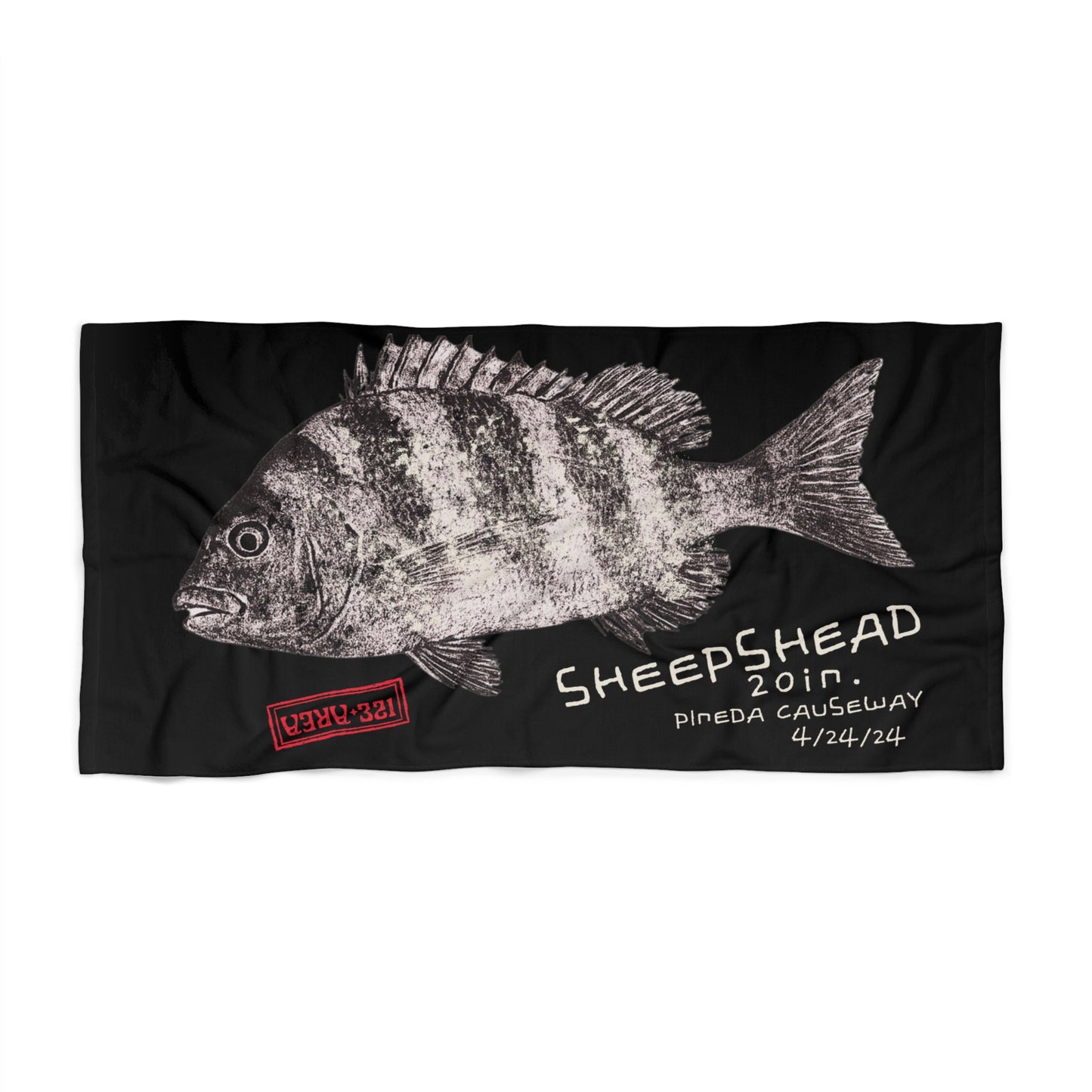 AREA321 "Catch of the Day" Sheepshead Beach Towel