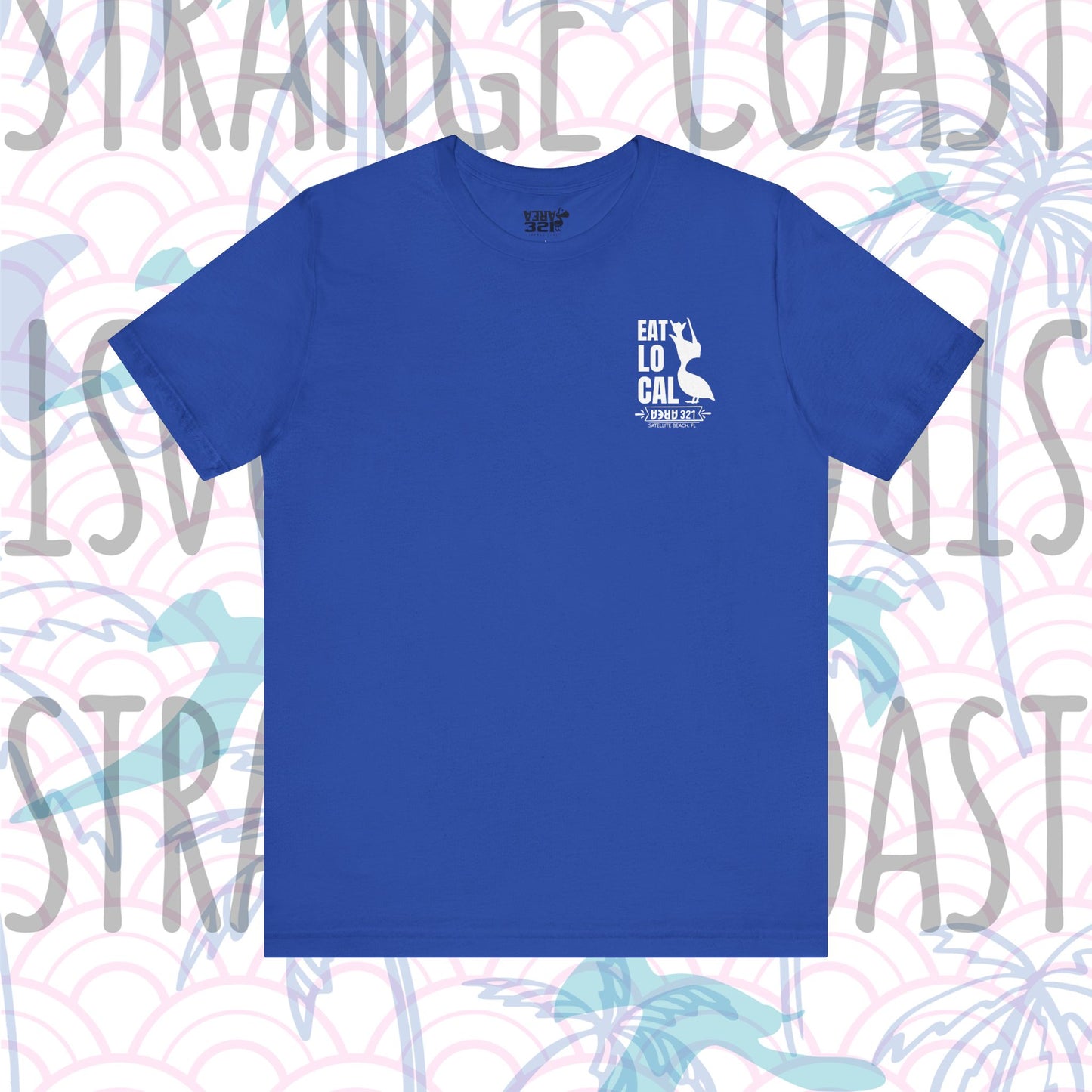 EAT LOCAL Satellite Beach Pelican Shirt