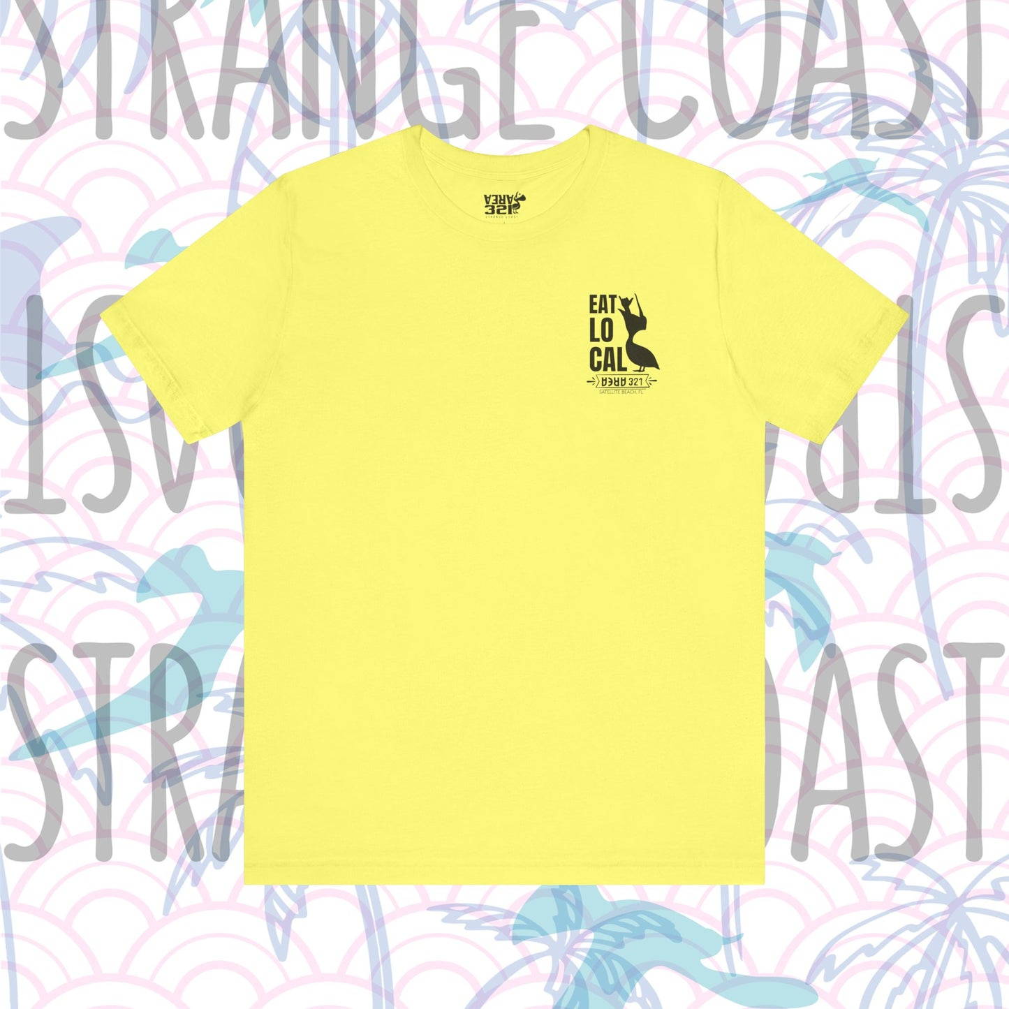 EAT LOCAL Satellite Beach Pelican Shirt
