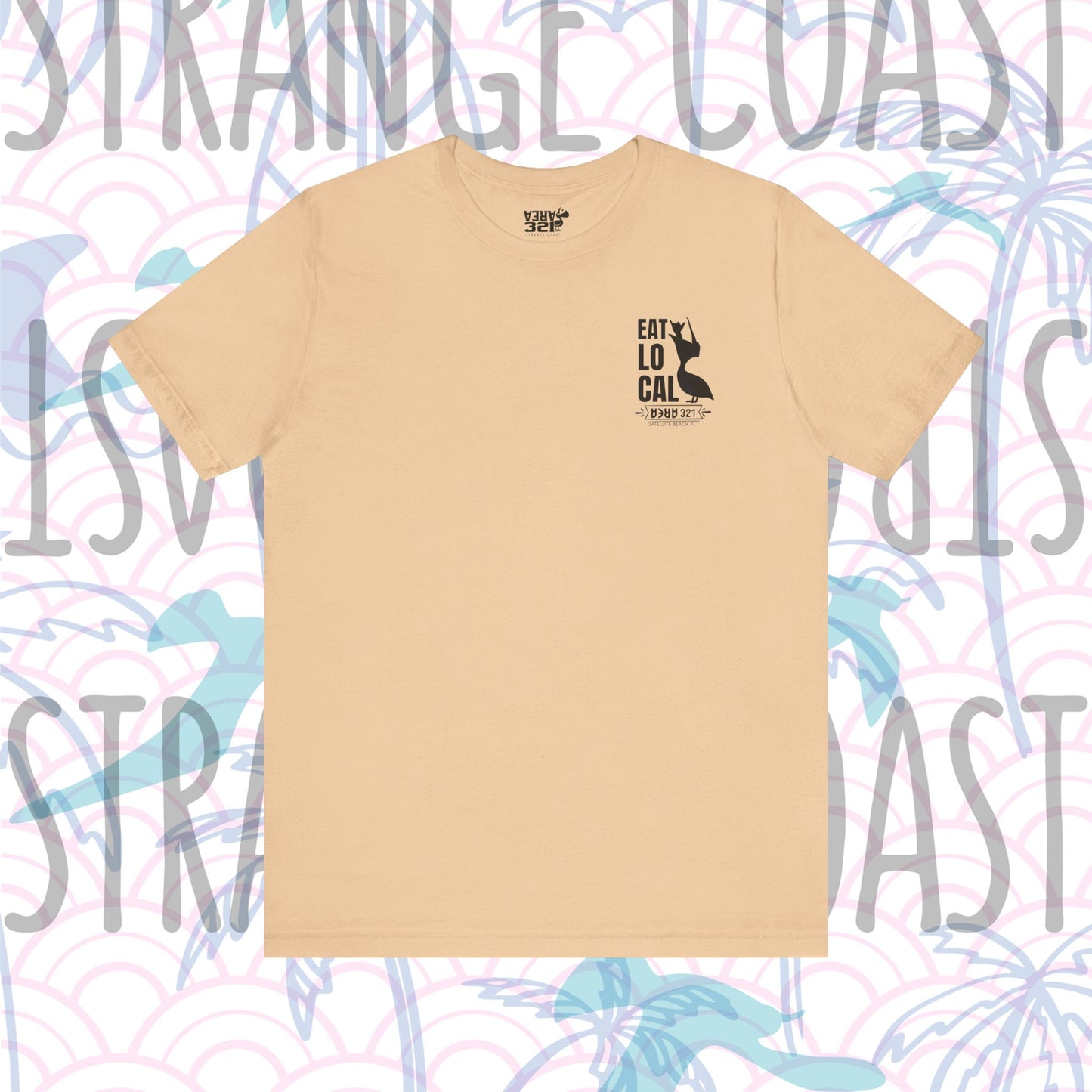 EAT LOCAL Satellite Beach Pelican Shirt