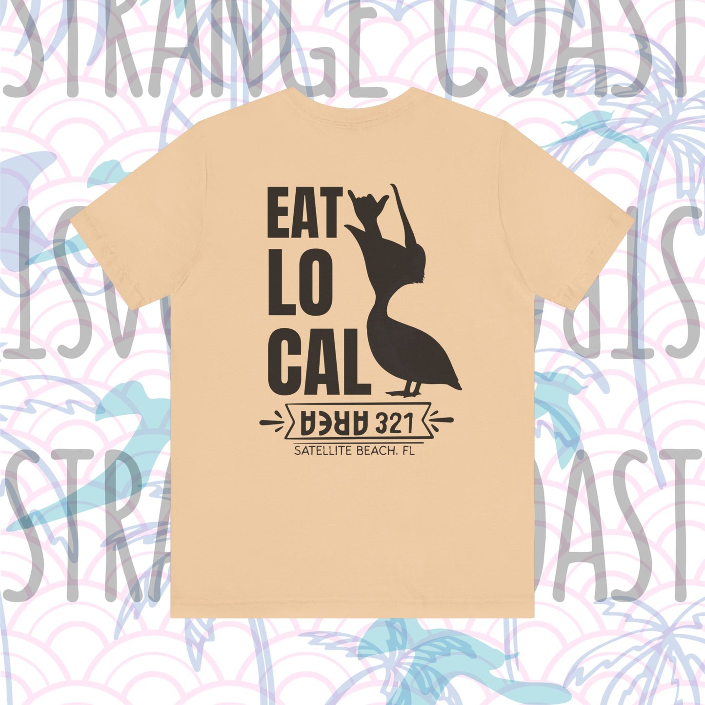 EAT LOCAL Satellite Beach Pelican Shirt